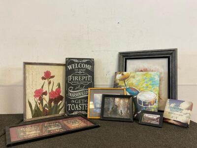 (9) Paintings/Signs Including Floral, Landscape, Quotes And More