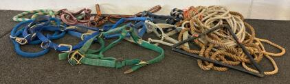 (7) Horse Halters With Lead Ropes