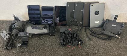 (4) Various Tablets, (4) Truck GPS Navigators, (1) Dash Camera, And More