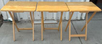 Set of 3 TV Dinner Trays H 2&rsquo; 2&rdquo; W 1&rsquo; 7&rdquo; L 1&rsquo; 2.5&rdquo;