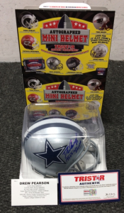 Drew Pearson Signed Cowboys Mini Helmet With COA