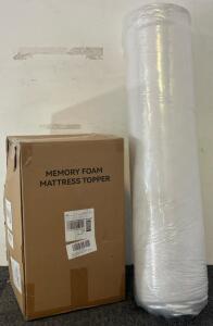Dual-Layer 4 Inch Queen Size Memory Foam Mattress Topper & Mattress (Mattress Size Unknown)