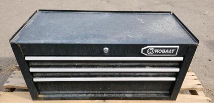 Kobalt Tool Chest, 3 Drawers, Metal, Black, Key Lock