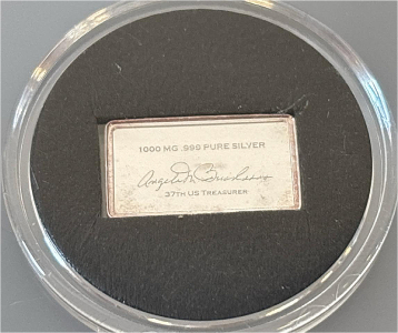 Angela M Buchanan 1000MG .999 Pure Silver 37th US Treasurers