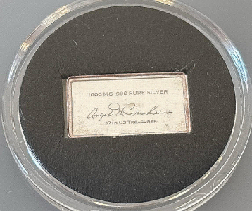 Angela M Buchanan 1000MG .999 Pure Silver 37th US Treasurers