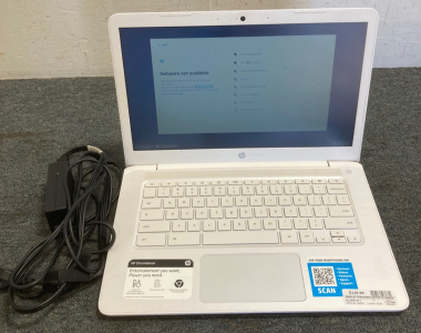 HP Laptop 14”- White w/ Charging Cable