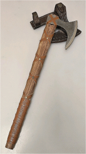 Hand Made Steel Tomahawk By Hunting Hawk Inc With Leather Blade Sheath And Handle Wrap- Brand New!
