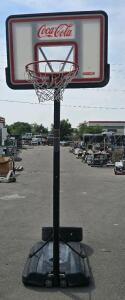7.5ft Lifetime Sports Basketball Hoop With Coca-Cola Backboard
