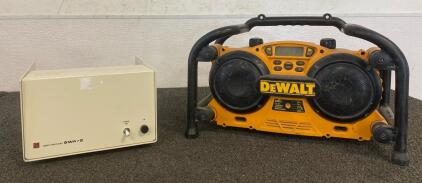 Sample Waste Unit, And DeWalt DC011 Worksite Radio/Charger (Works)