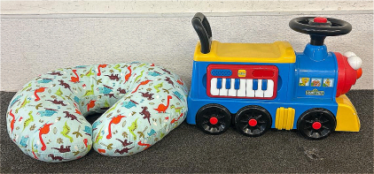 (1) Sesame Street Baby Rideable Train And (1) Bobby For Babies