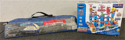 (1) 3 Person Wedge Dome Tent And (1) Vtech Marble Rush