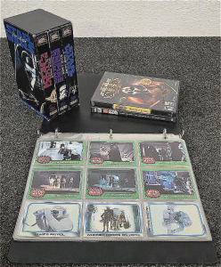 Collectible Star Wars VHS Original Trilogy Box Set, Lego Star Watts DVD(4) Pages Of Vintage 1980 Star Wars Trading Cards, KOTOR 2 PC Game