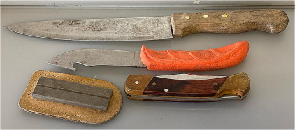 Fillet Knife's, Hunting Knife, And Pocket Knife Including Sharpening Tool