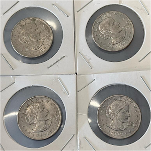 (4) 1979 Liberty Susan B Anthony One Dollar Coins