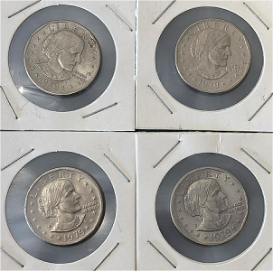 (4) 1979 Liberty Susan B Anthony One Dollar Coins