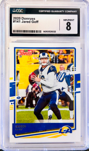 2020 Donruss #141 Jared Goff Graded Card- NM/ Mint 8