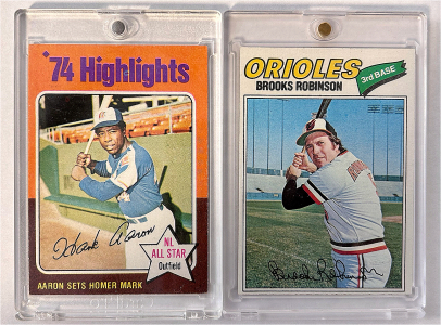 Collectible Baseball Cards: Brooks Robinson and Hank Aaron