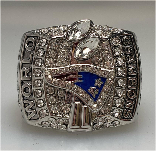 2003 New England Patriots Super Bowl World Champions Diamond Ring Size 11