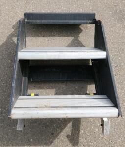 Lippert Solid Step XF RV Entry Steps, 2 Steps, Aluminum & Steel