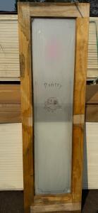 Bare Wood Frosted Glass Pantry Door 6&rsquo;8&rdquo;x24&rdquo;