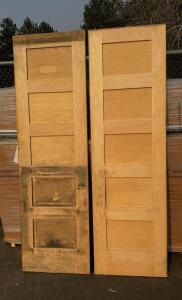 (2) 6&rsquo;8&rdquo;x 24&rdquo; Bare Wood Doors