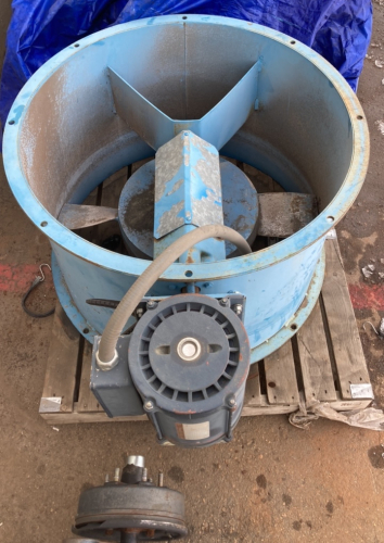 Big Blue Industrial Exhaust Fan 33” Duct 5HP Motor