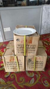 OFFSITE GREAT WALL RESTAURANT -- (3) Unopened Boxes of (White) 40ct. Imported Dinning Plates from China