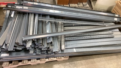 (3) Pallets Of Metal Shelving