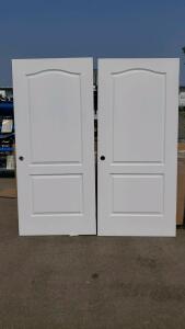 (2) WoodGrain Wood Doors 36x80