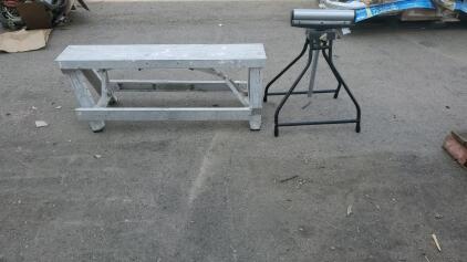 Roller Stand And Telescoping Ladder