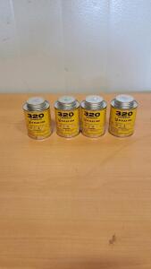 (4) K-Flex USA 320 Adhesive Cans w/ Brush Lid - &frac12; Pint