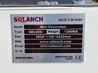 *New* SDLanch SDLE20 Mini Excavator w/ DIESEL Yanmar Engine - 13