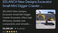 *New* SDLanch SDLE20 Mini Excavator w/ DIESEL Yanmar Engine - 15
