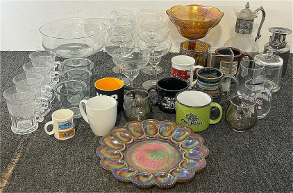 Glassware Including Punchbowl & Glasses Set, Mug Sets & More