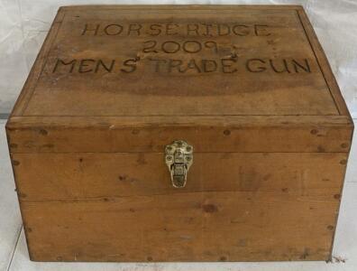 Handmade Wooden Crate w/ Gun Cleaning Supplies / 13&rdquo; L x 19&rdquo; W x 11&rdquo; H