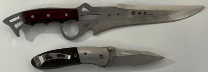 Unique Red Handled Knife & Pocket Knife