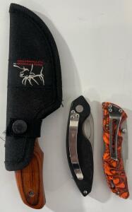Buck Knife & (2) Buck Pocket Knives