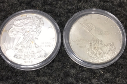 2005 US Marines Silver Dollar And More