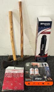 4Patriots Sun Kettle, Pepper Spray Defense, Handmade Axes & Bandanas