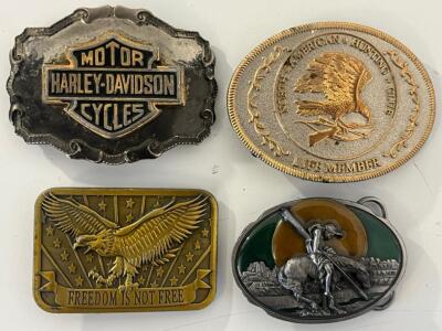 (4) Assorted Belt Buckles