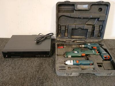 Black & Decker VersaPak Cordless Power Drill, Saw Zaw and Cordless Screw Driver Kit, Samsung DVD Recorder & VCR DVD-VR357