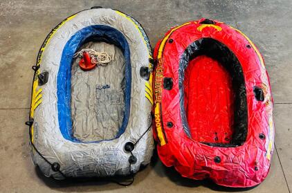 (2) Inflatable Rafts With Small Anchor
