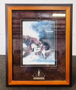 18" x 22.5" Collectible Framed Bev Doolittle Fine Art Print "Two Bears Of The Blackfeet"