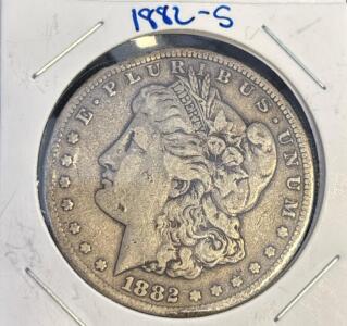 1882-S Liberty Morgan Silver Dollar Coin