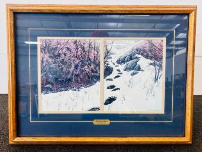 27"x 20.5" Collectible Framed Bev Doolittle Fine Art Print "Doubled Back"