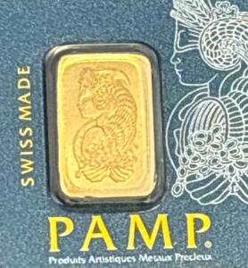 PAMP Suisse 1G Fine Gold 999.9 Bar