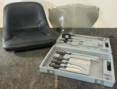 Boat / Vehicle Swivel Seat, Motorcycle Visor & Feild Dressing Kit