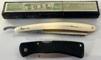 Old Fashioned Razor & Pocket Knife