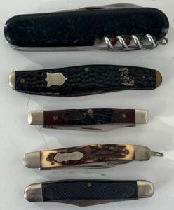 (5) Swiss Army Knives / Pocket Knives