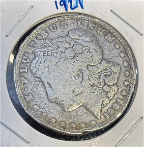 1921 Liberty Morgan Silver Dollar Coin